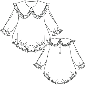 Patron ropa, Fashion sewing pattern, molde confeccion, patronesymoldes.com Ranita bebe 9152 BEBES Enteritos